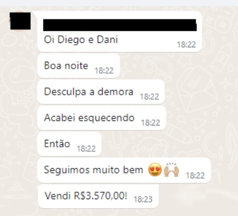 Cliente relata venda de R$ 3.570